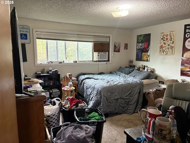 a bed room with a bed and a couch