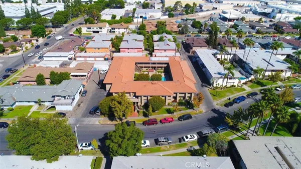 an aerial view of a city