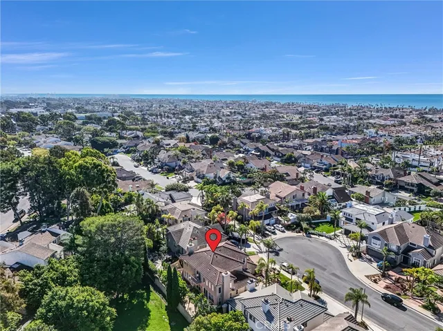 an aerial view of multiple house