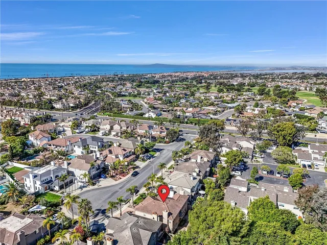 an aerial view of residential building and city view