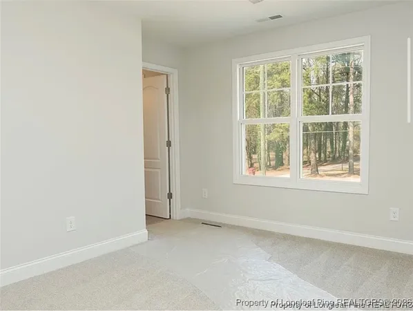 an empty room with a window