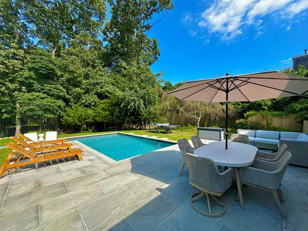 a view of outdoor space yard swimming pool and patio