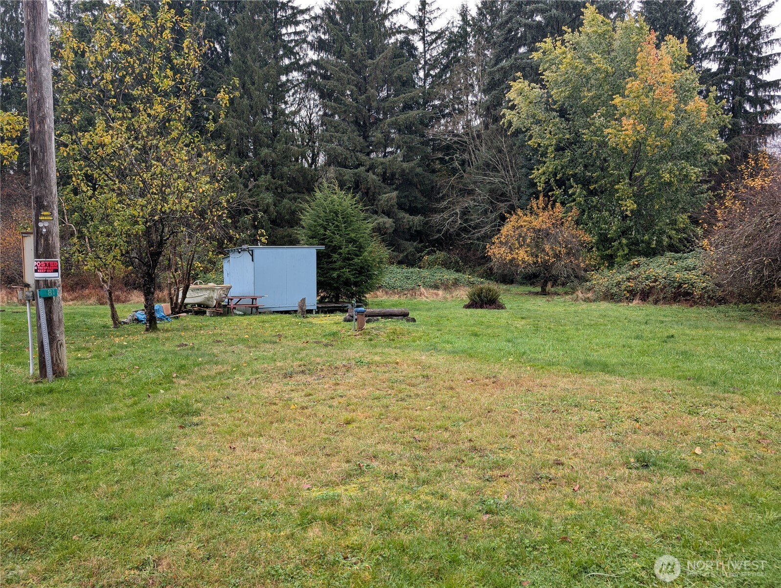 81 Barber Road Clallam Bay, WA 98326 - Photo 2 of 30 a backyard of a house with lots of green space