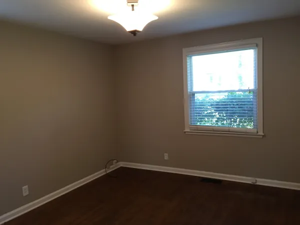 an empty room with a window