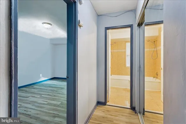 a view of a park with slide