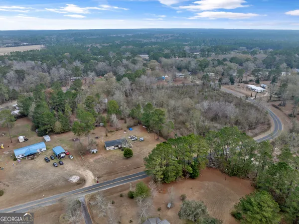 an aerial view of multiple house