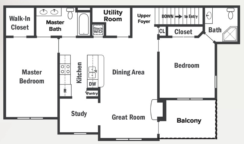 1260 Lehigh Station Road, Unit 408 Henrietta, NY 14467 - Photo 14 of 14 2-D floor plan for 408