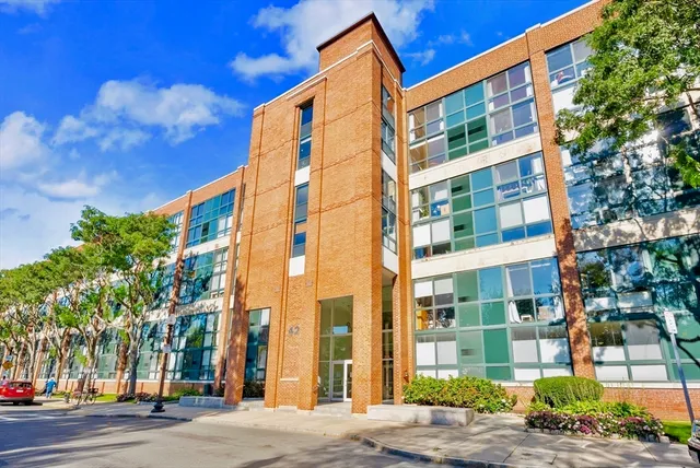 a front view of a building