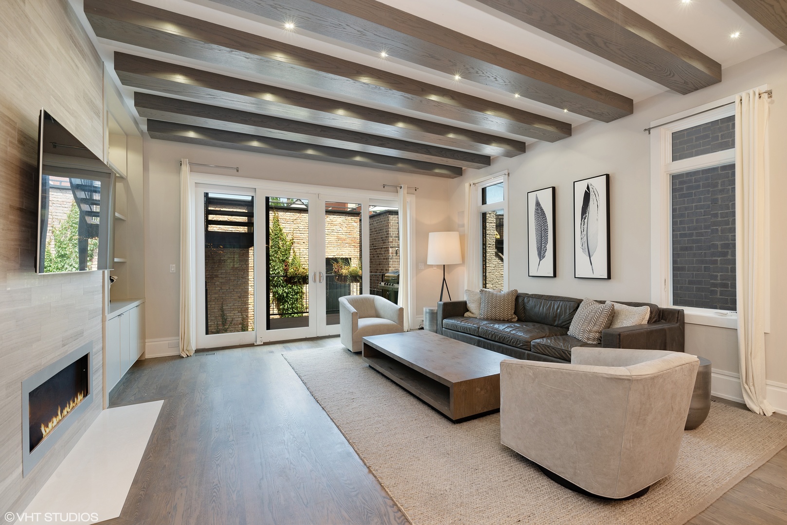 1428 West Wolfram Street Chicago, IL 60657 - Photo 14 of 47 a living room with furniture and a fireplace