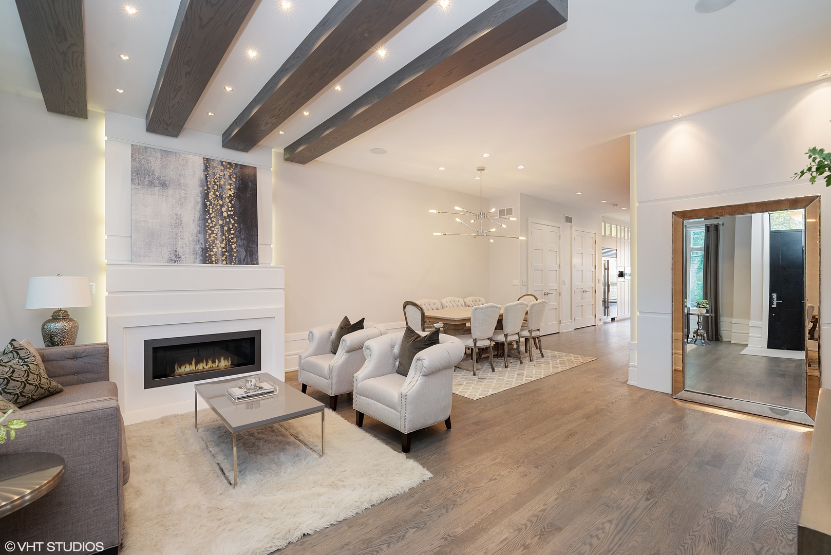 1428 West Wolfram Street Chicago, IL 60657 - Photo 3 of 47 a living room with furniture and a fireplace