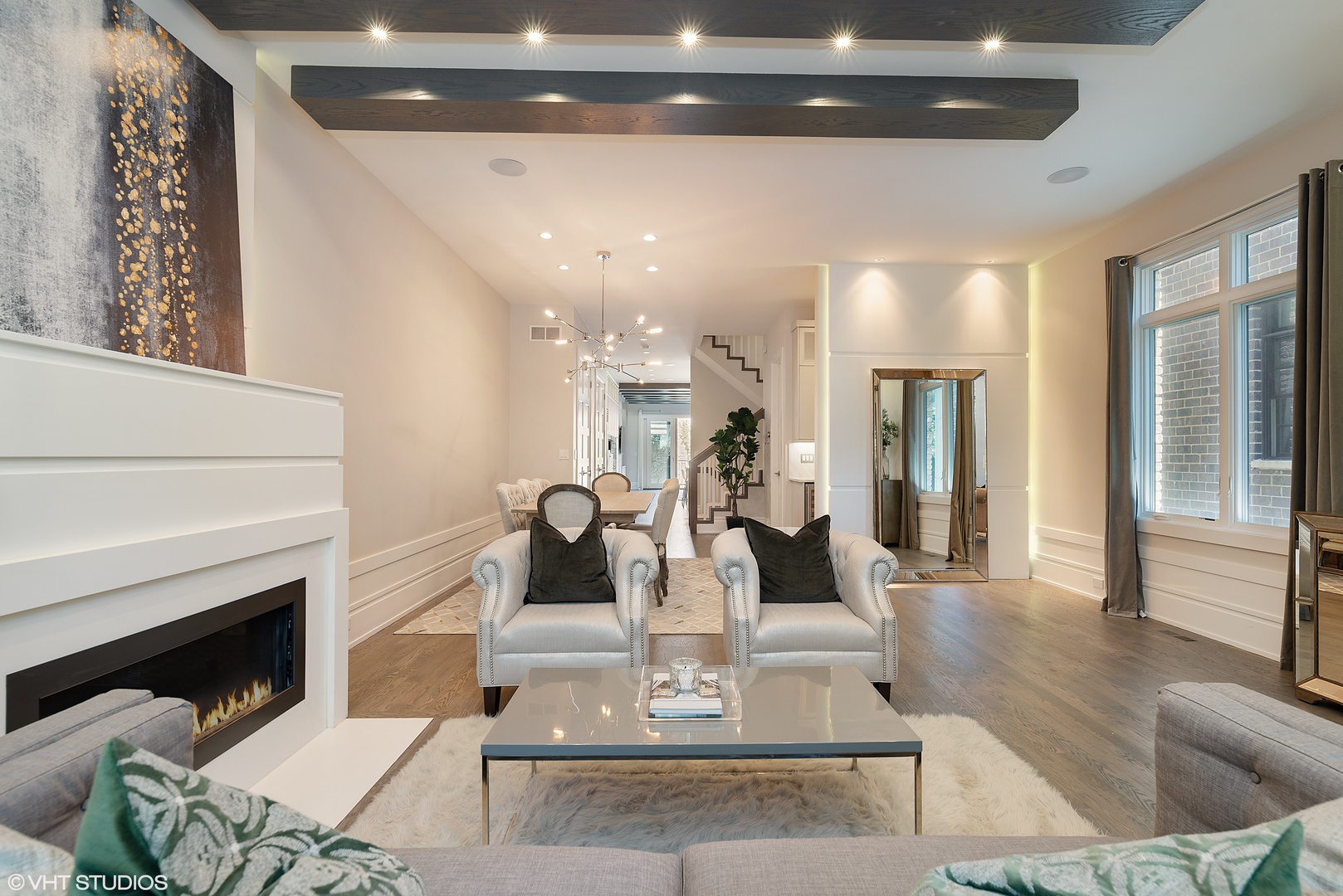 1428 West Wolfram Street Chicago, IL 60657 - Photo 4 of 47 a living room with furniture and a fireplace