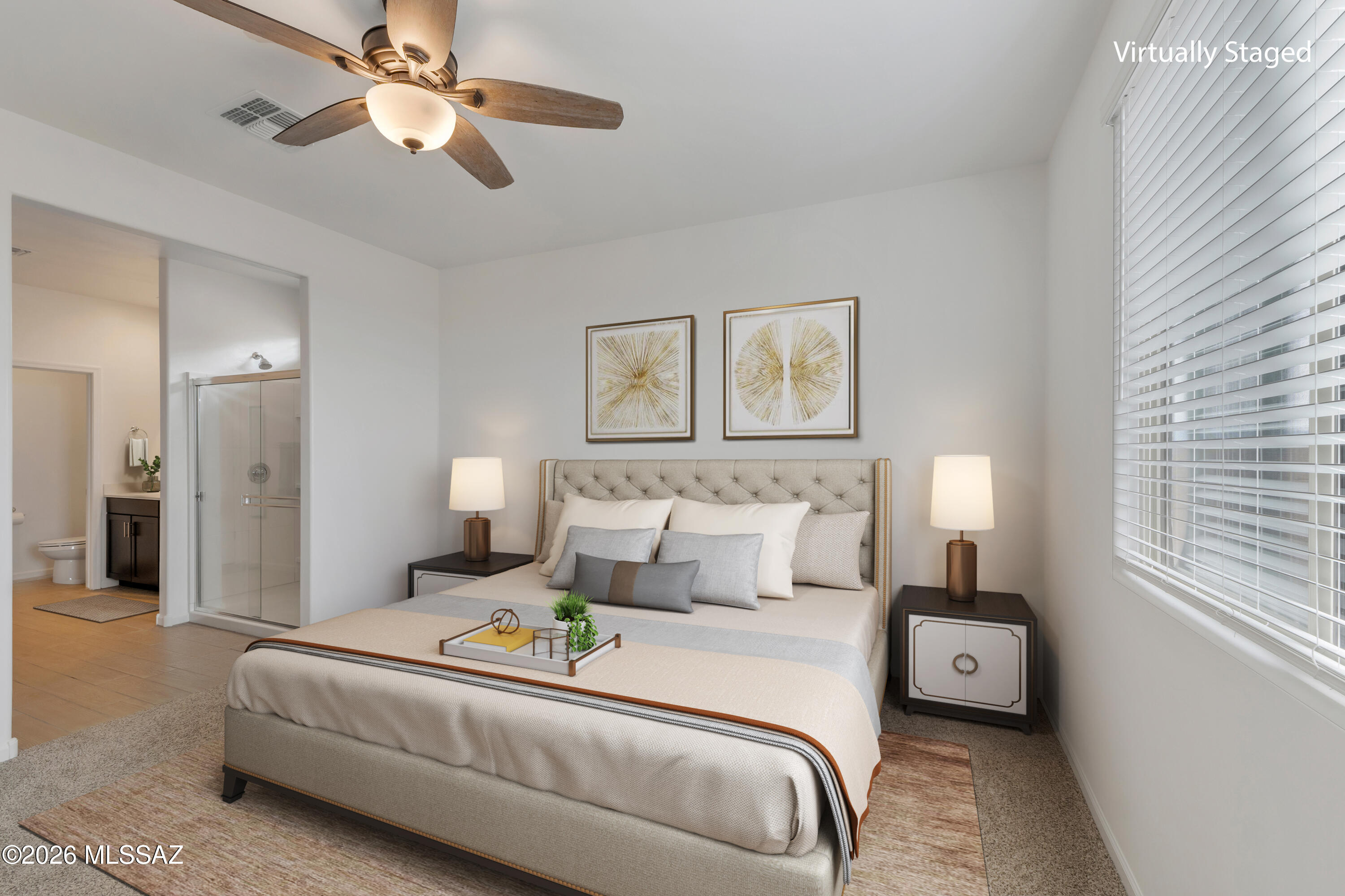 11014 South Rila Drive Vail, AZ 85641 - Photo 21 of 34 Virtually staged primary bedroom