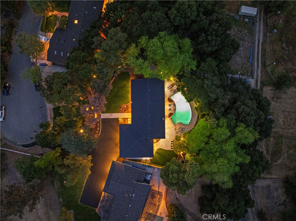 26418 Sand Canyon Road Canyon Country, CA 91387 - Photo 66 of 70 an aerial view of a house with a yard and large trees