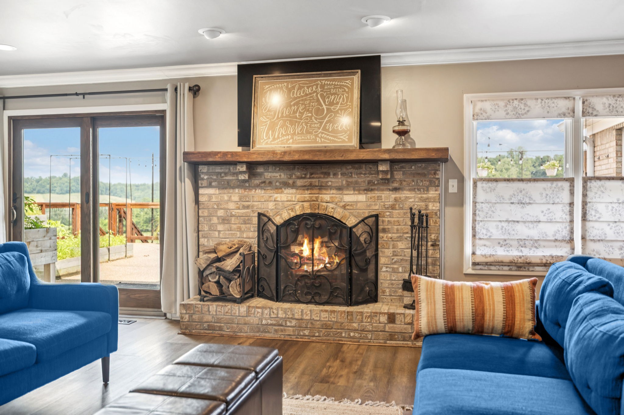 2797 Lewis Road Santa Fe, TN 38482 - Photo 11 of 92 a living room with furniture and a fireplace
