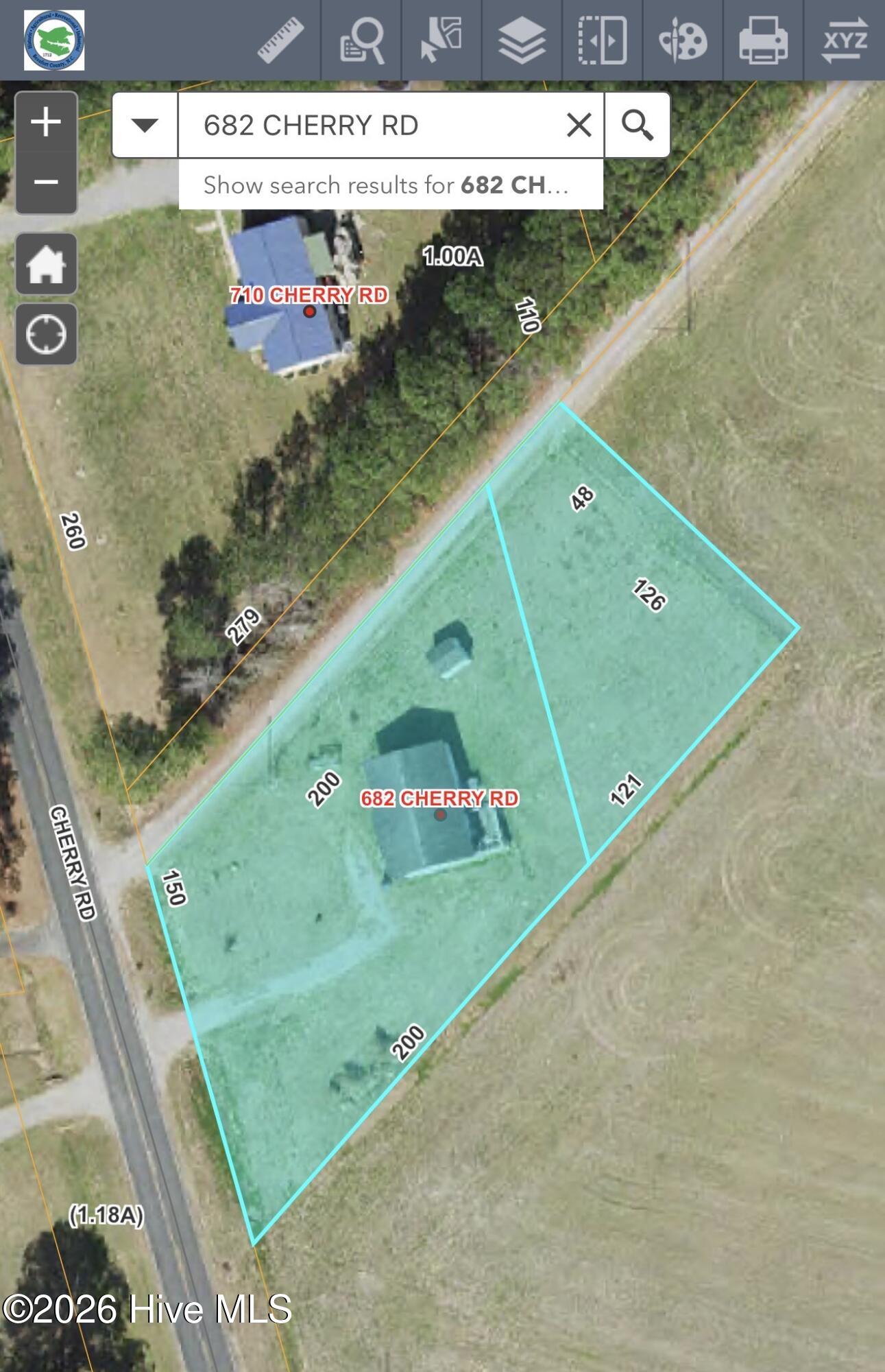 682 Cherry Road Washington, NC 27889 - Photo 38 of 40 GIS Map showing Both Parcels included.