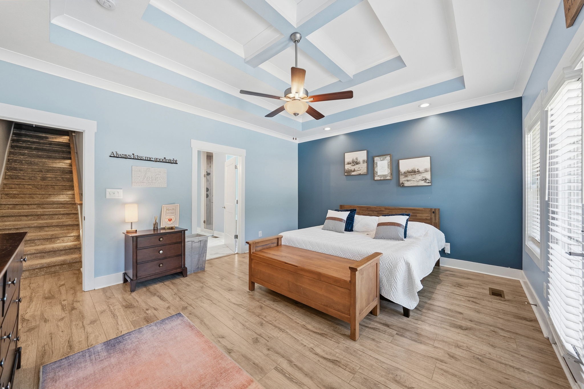 4334 Memory Lane Adams, TN 37010 - Photo 21 of 63 a bedroom with a bed and wooden floor