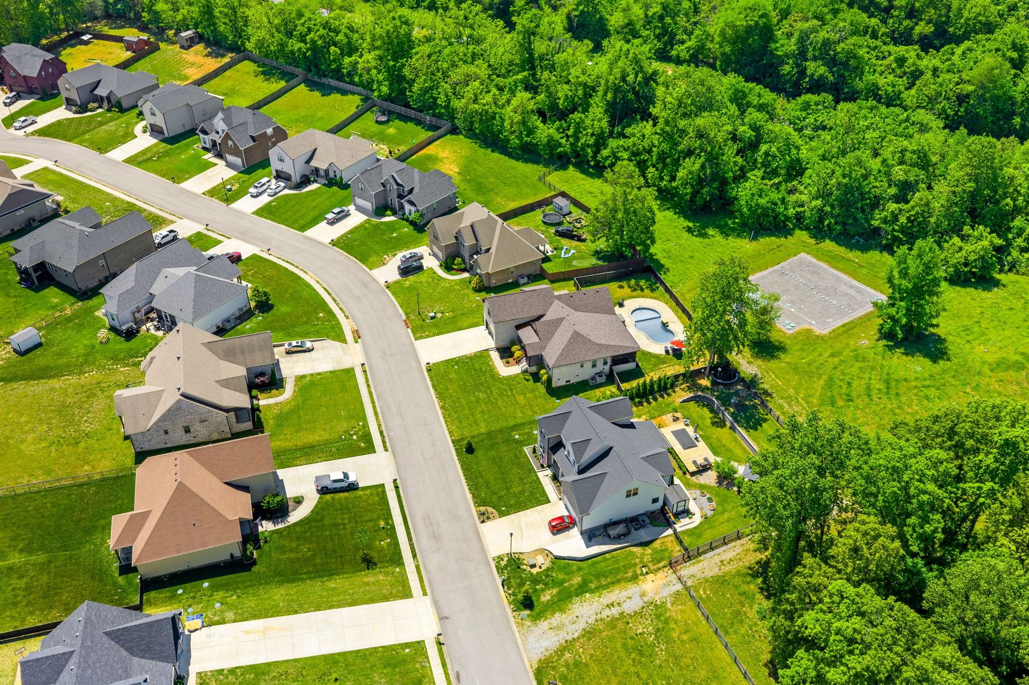 4334 Memory Lane Adams, TN 37010 - Photo 63 of 63 an aerial view of residential house with outdoor space and swimming pool