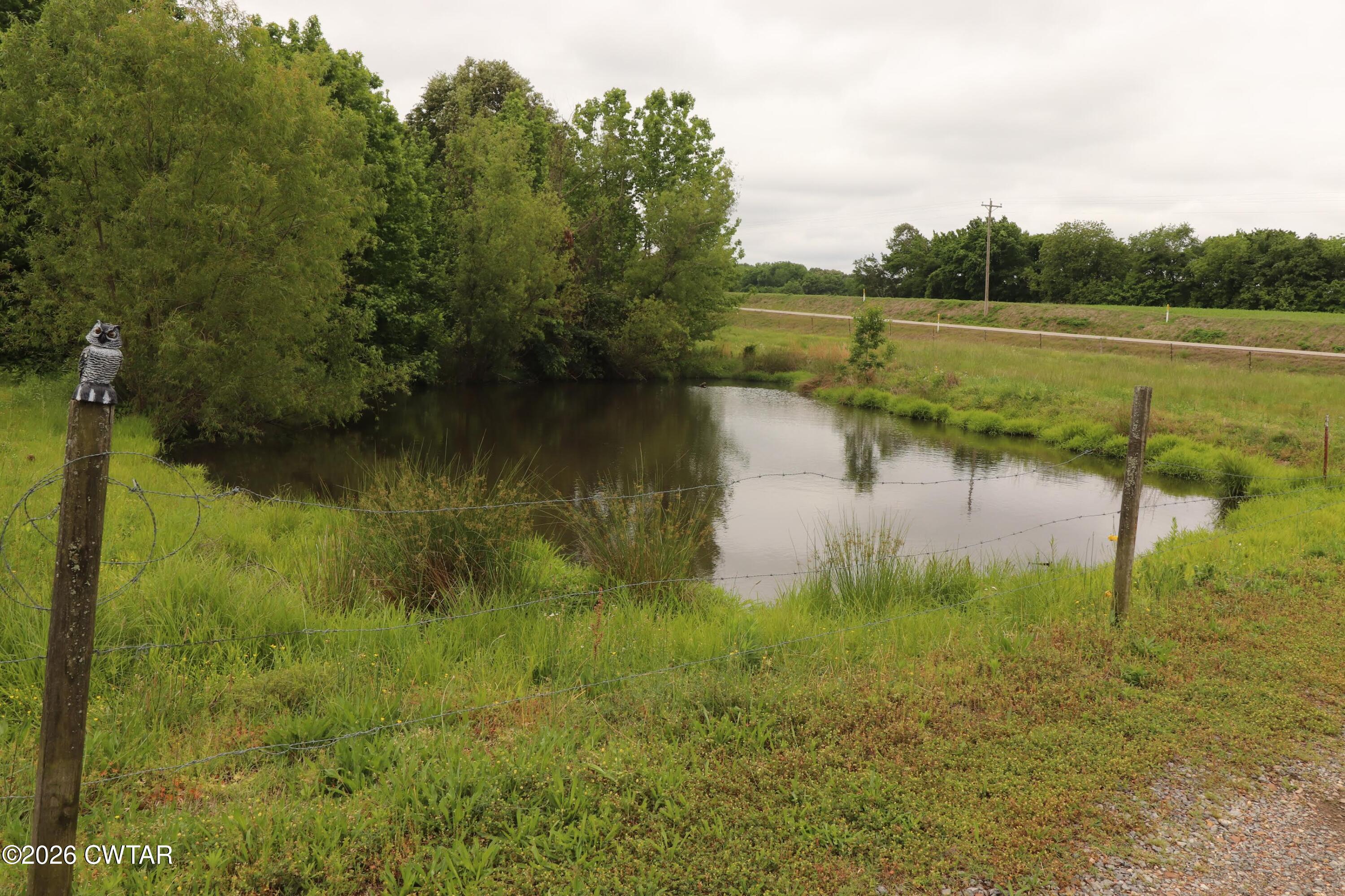 286 Baseline Road Kenton, TN 38233 - Photo 8 of 27 a view of a lake with a yard and large trees