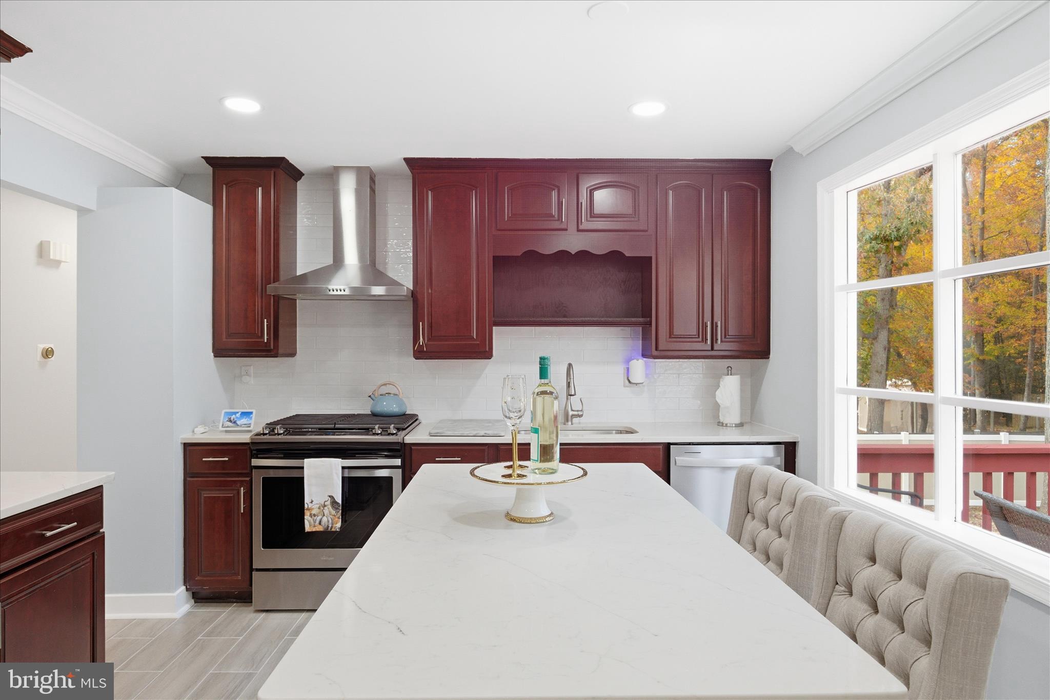 2816 Ridge Road Waldorf, MD 20603 - Photo 14 of 46 a kitchen with stainless steel appliances granite countertop a sink stove and cabinets