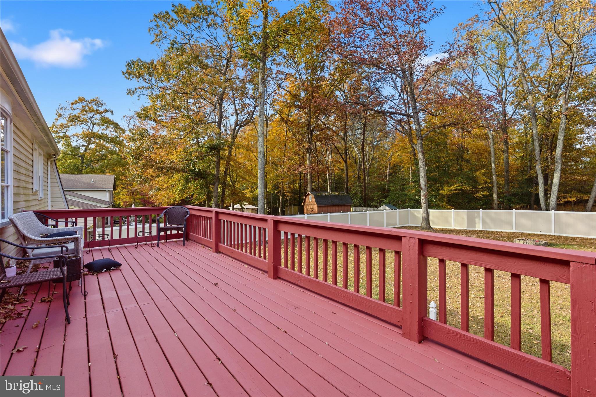 2816 Ridge Road Waldorf, MD 20603 - Photo 43 of 46 a view of balcony with wooden floor and outdoor seating
