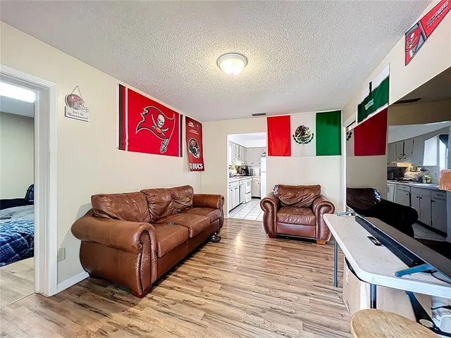 a living room with furniture and a couch