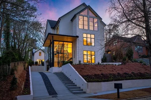 a front view of a house