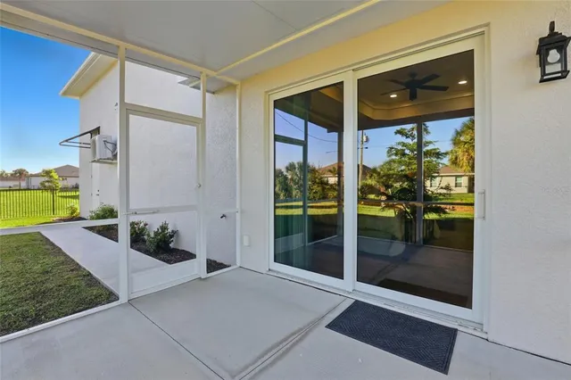 a view of a entryway door front of house