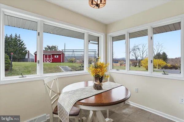 a bathroom with sink and mirror