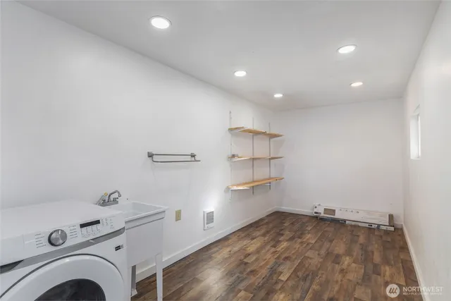 a house view with a garden space