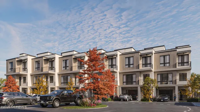 a front view of a building with street view