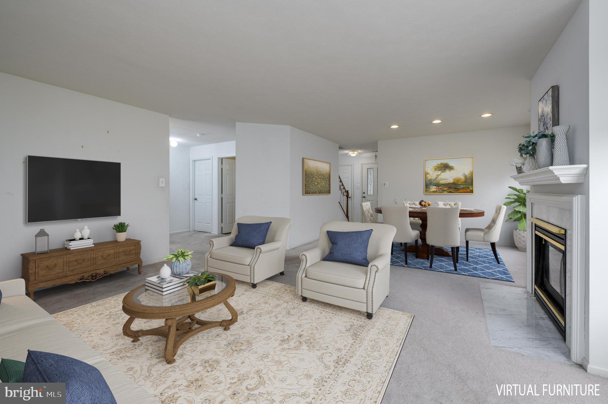 518 Hydrangea Drive Mount Laurel, NJ 08054 - Photo 11 of 33 Living / Dining - Virtual Furniture