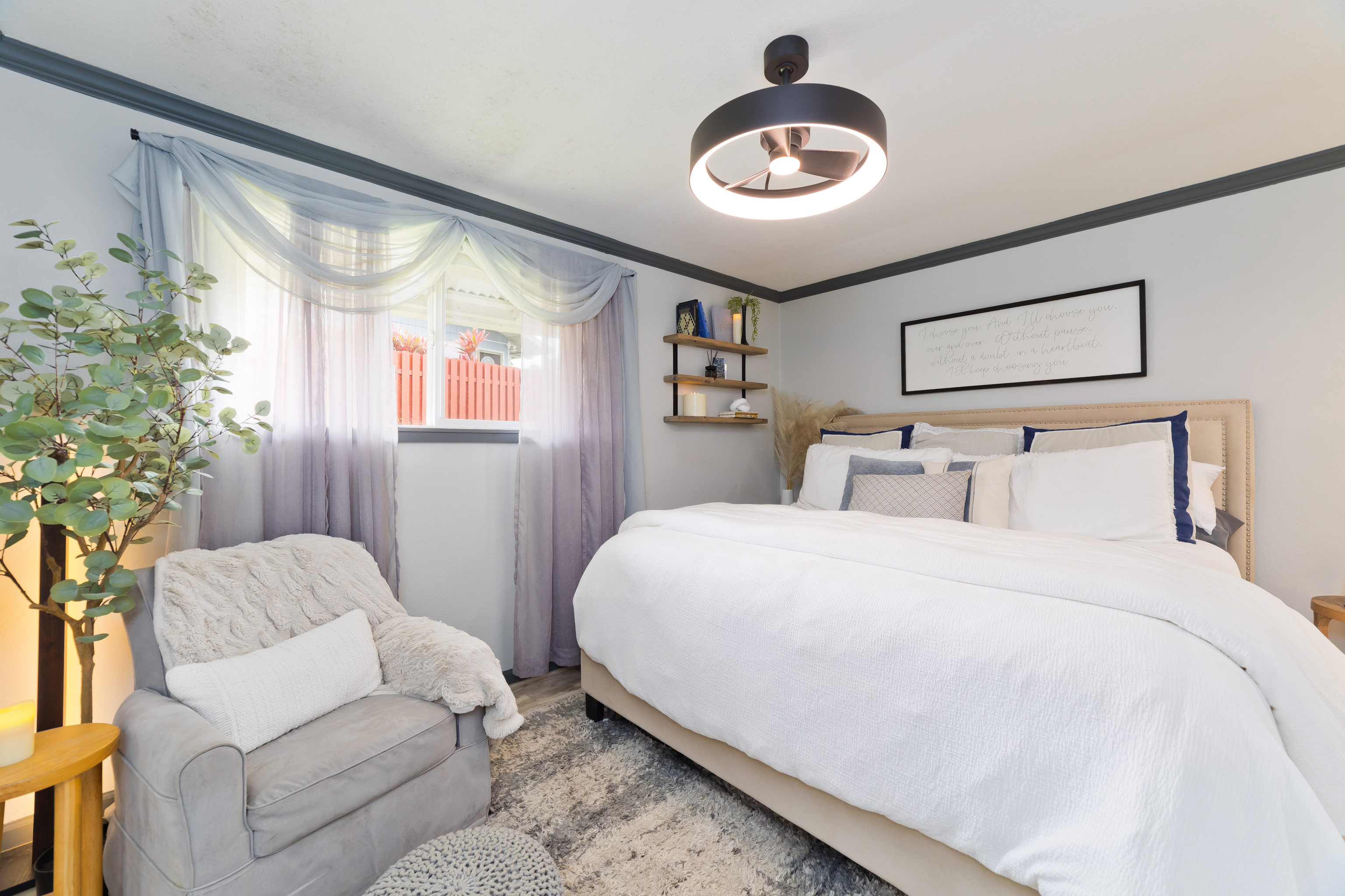 64-5246 Puu Nani Drive Kamuela, HI 96743 - Photo 9 of 25 a bedroom with a bed couch and a window