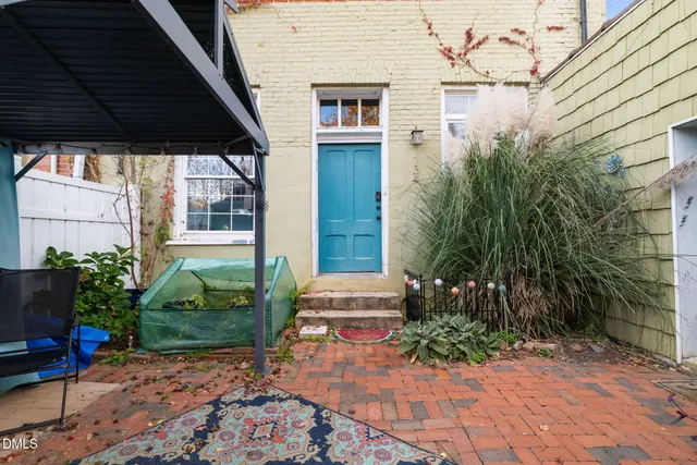 an aerial view of a large building