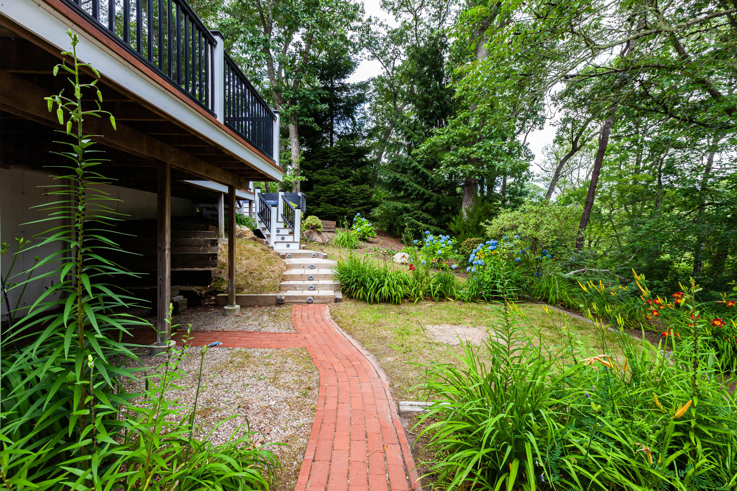 176 Monument Road Orleans, MA 02653 - Photo 43 of 55 a view of a backyard with plants