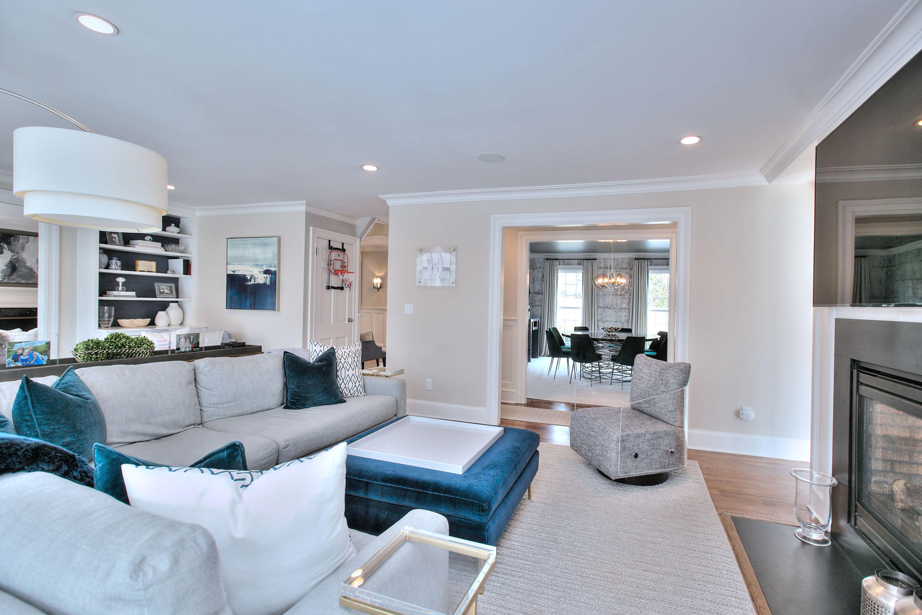 128 Dunning Road New Canaan, CT 06840 - Photo 15 of 49 a living room with furniture and a fireplace