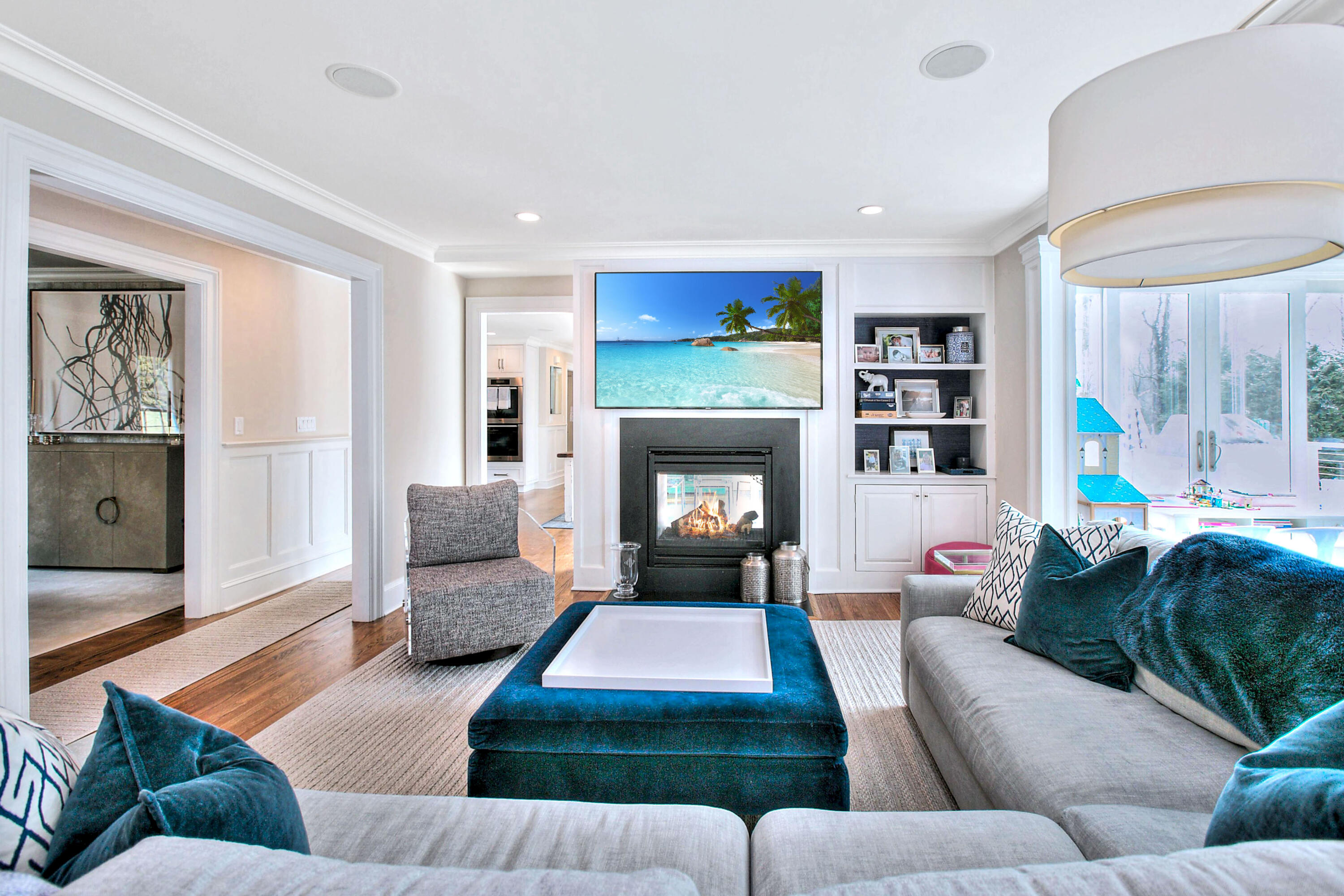 128 Dunning Road New Canaan, CT 06840 - Photo 16 of 49 a living room with furniture and a fireplace