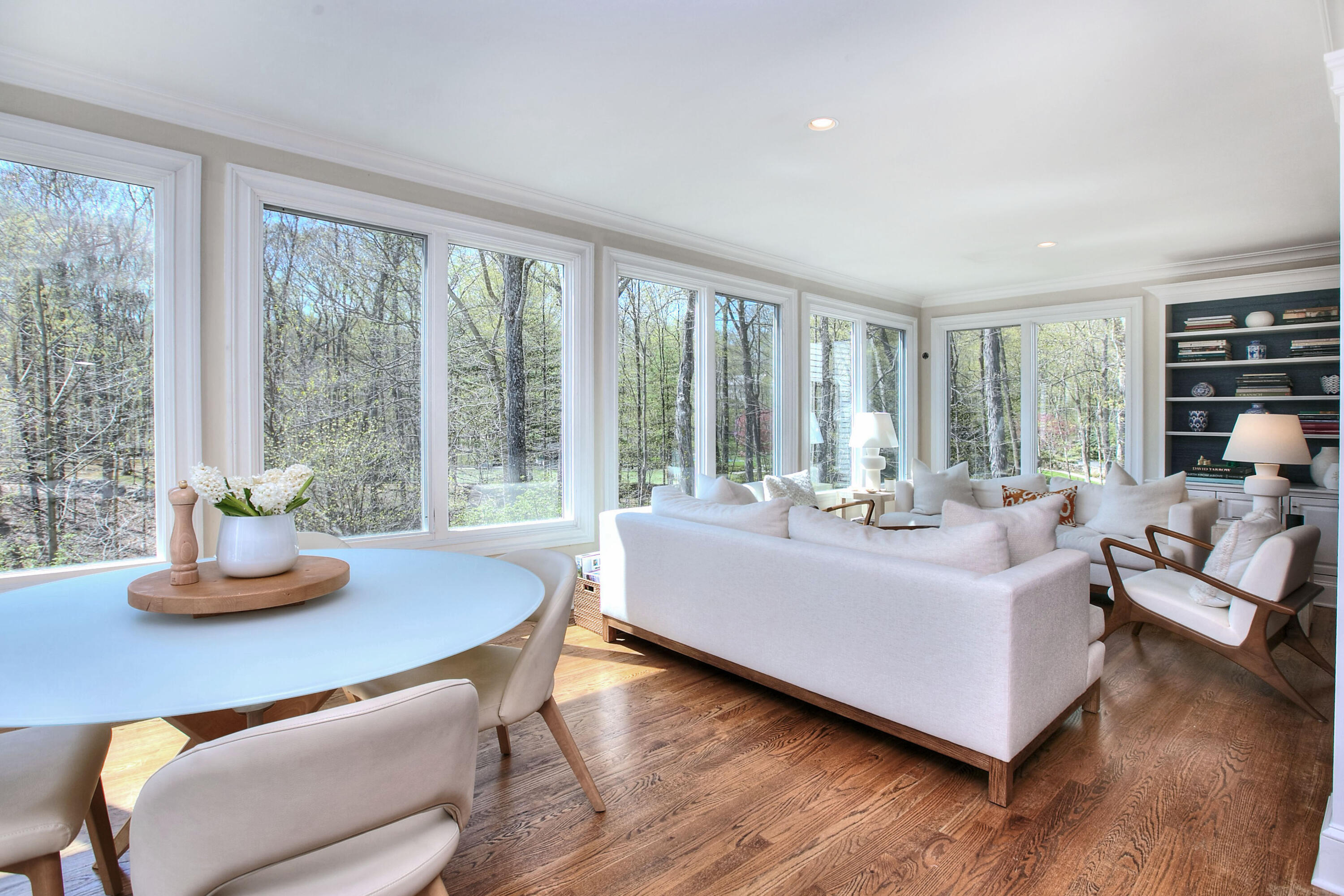 128 Dunning Road New Canaan, CT 06840 - Photo 18 of 49 a living room with furniture and a large window