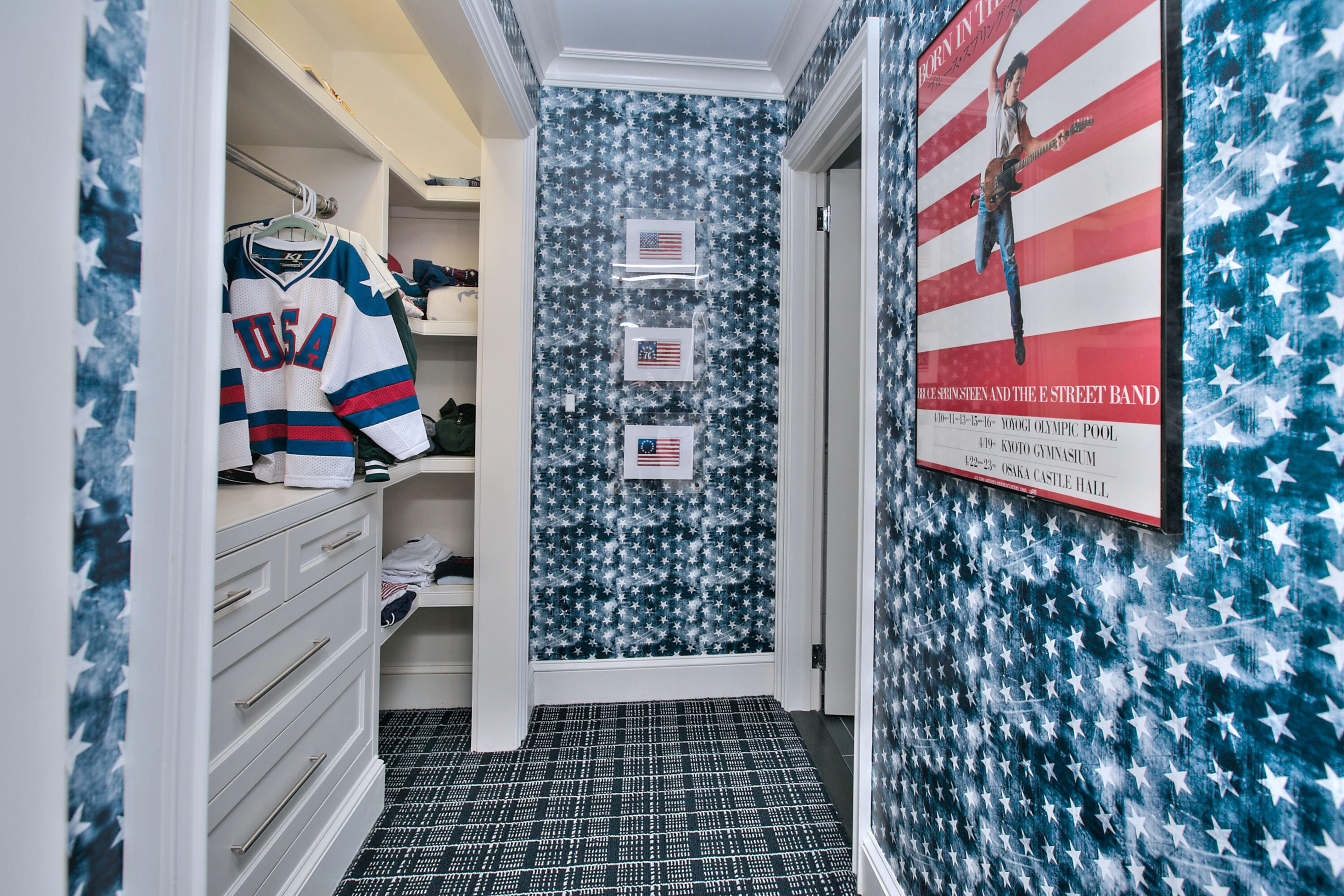 128 Dunning Road New Canaan, CT 06840 - Photo 25 of 49 a view of a bathroom with a door and a shower