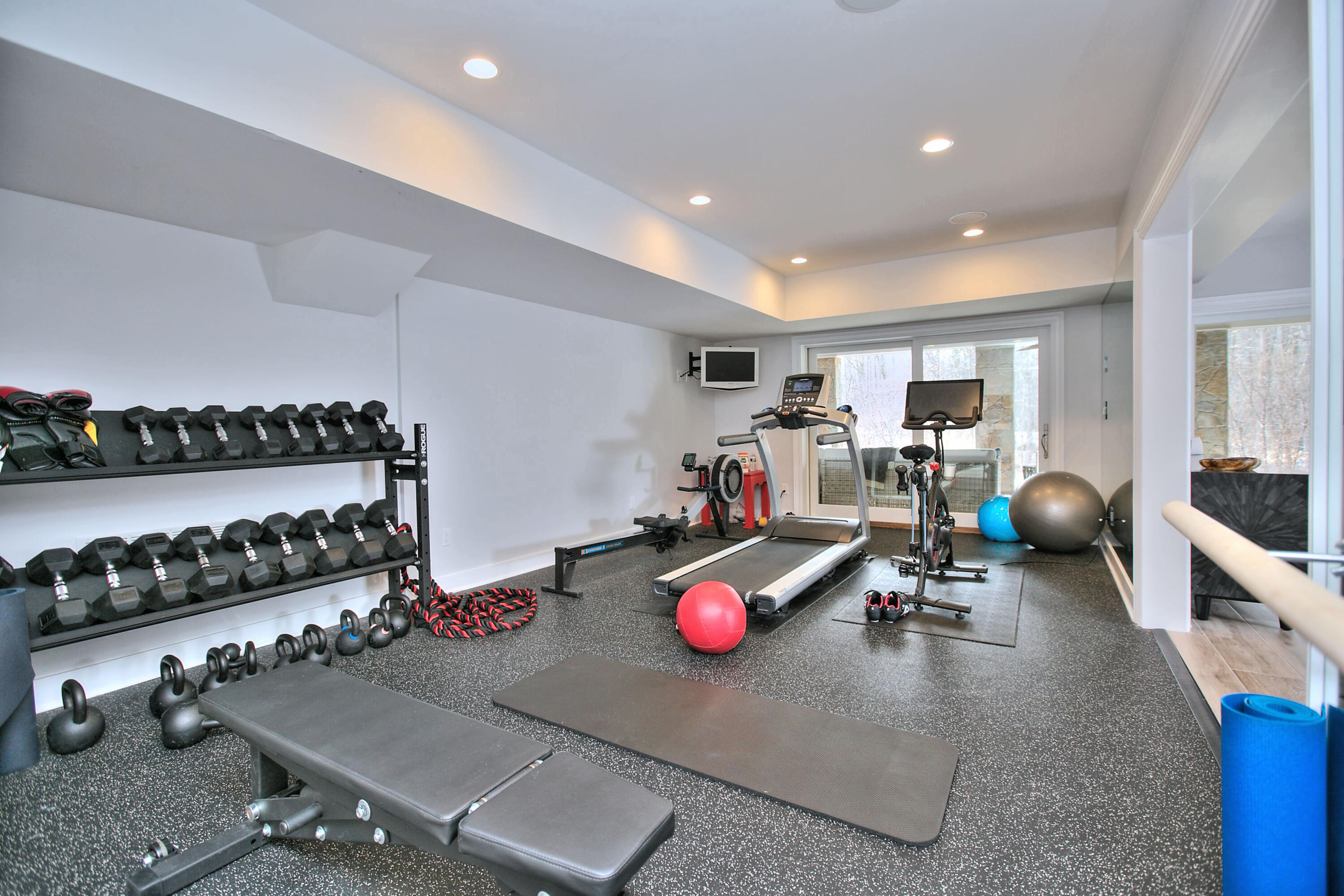 128 Dunning Road New Canaan, CT 06840 - Photo 36 of 49 a view of a room with gym equipment