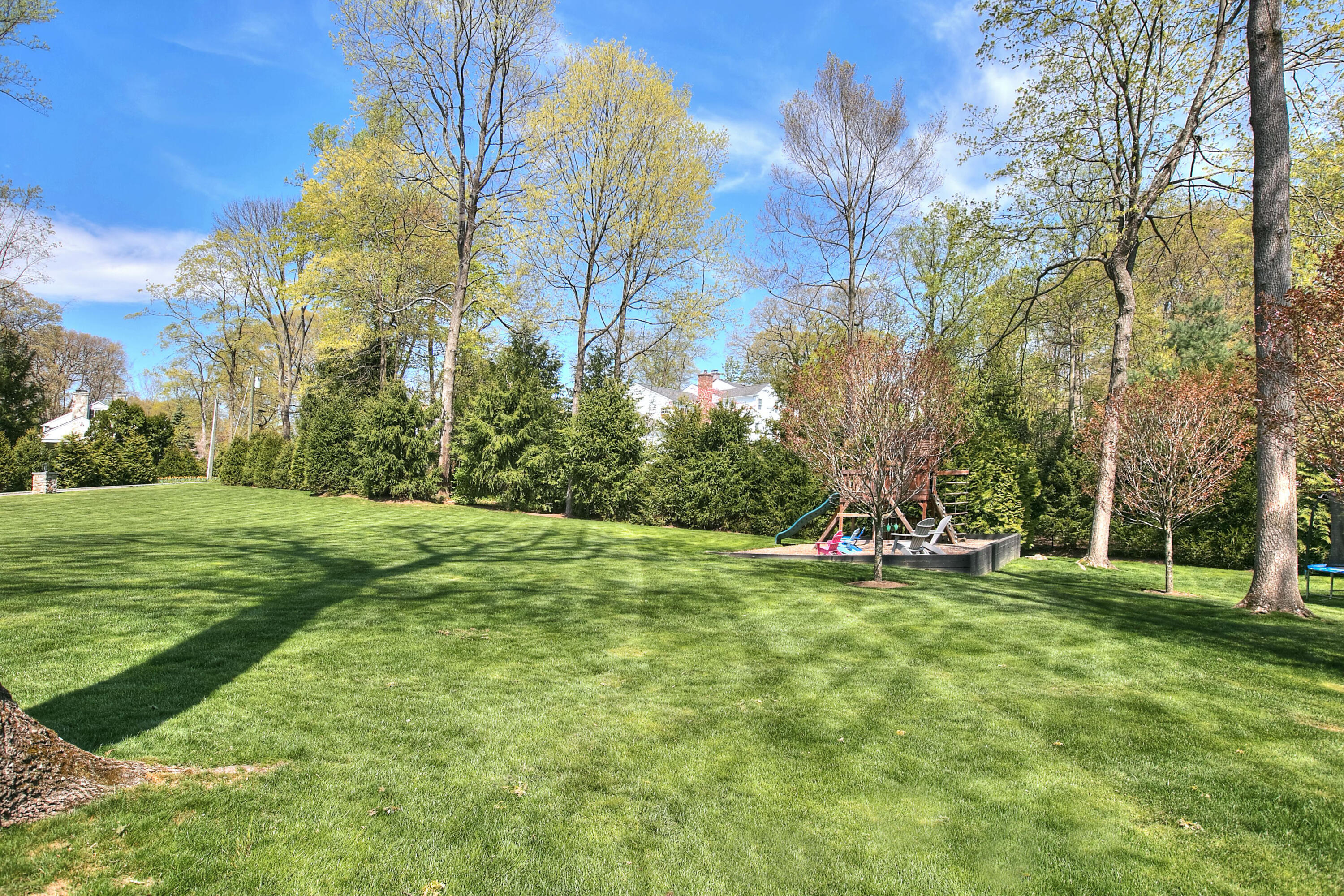 128 Dunning Road New Canaan, CT 06840 - Photo 44 of 49 a view of a park with large trees