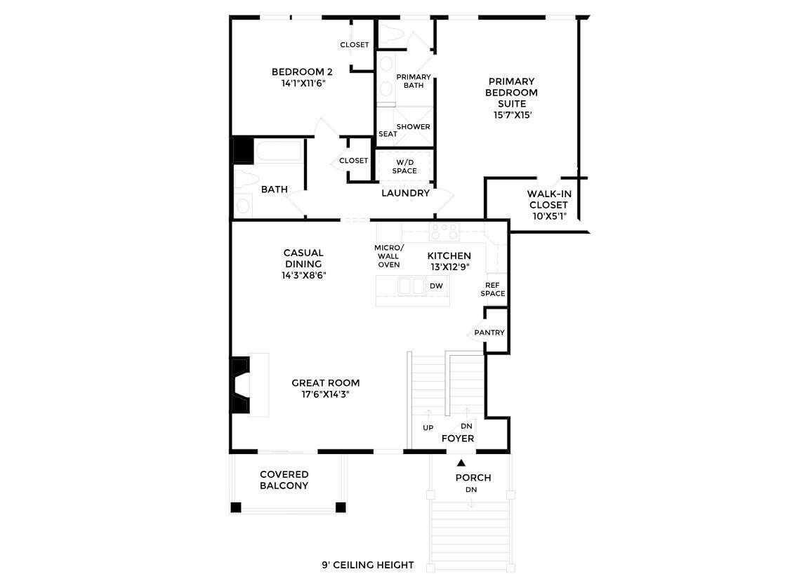 11548 Helmond Way, Unit 109 Raleigh, NC 27617 - Photo 4 of 27 2nd floor layout