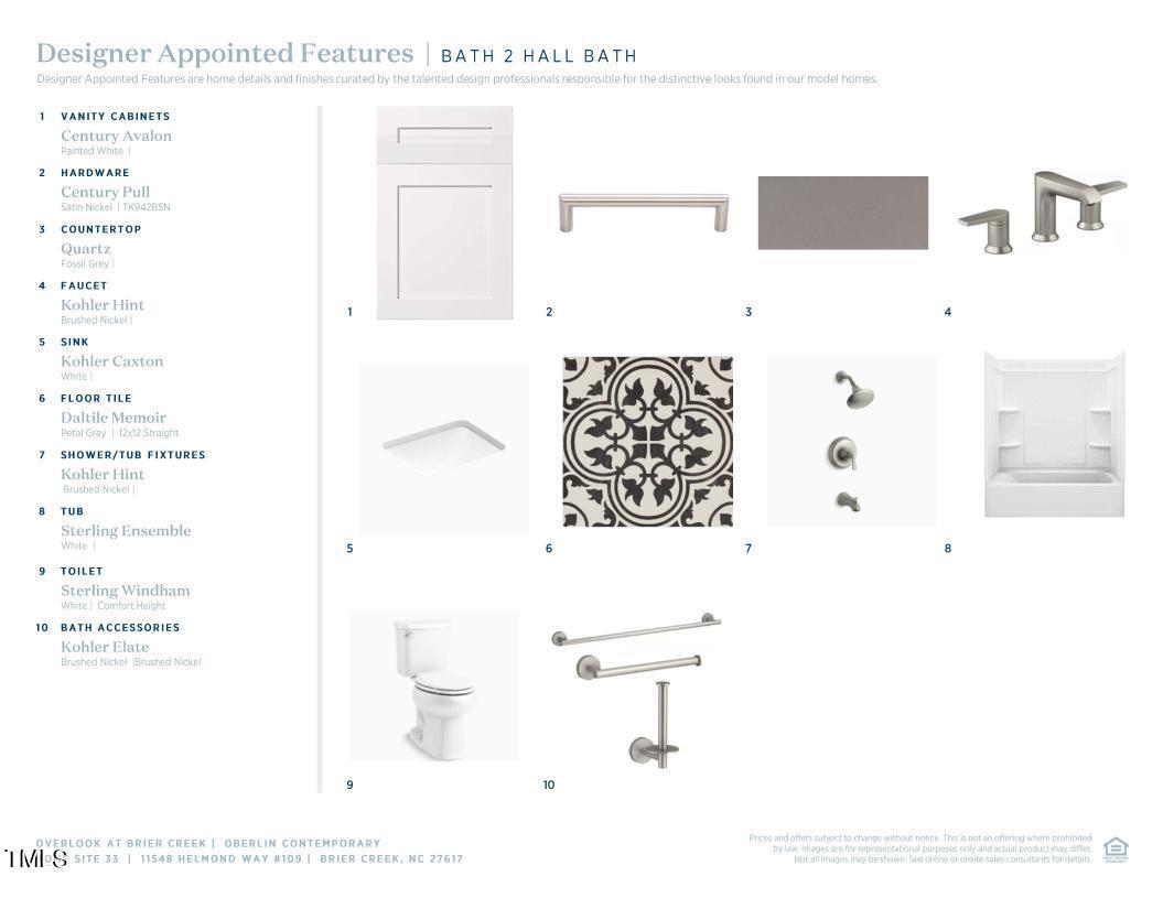 11548 Helmond Way, Unit 109 Raleigh, NC 27617 - Photo 8 of 27 Secondary Bathroom Selections