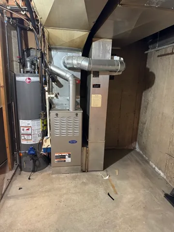 a view of a room with racks