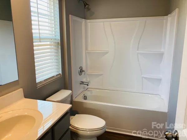 a bathroom with a toilet and a bathtub