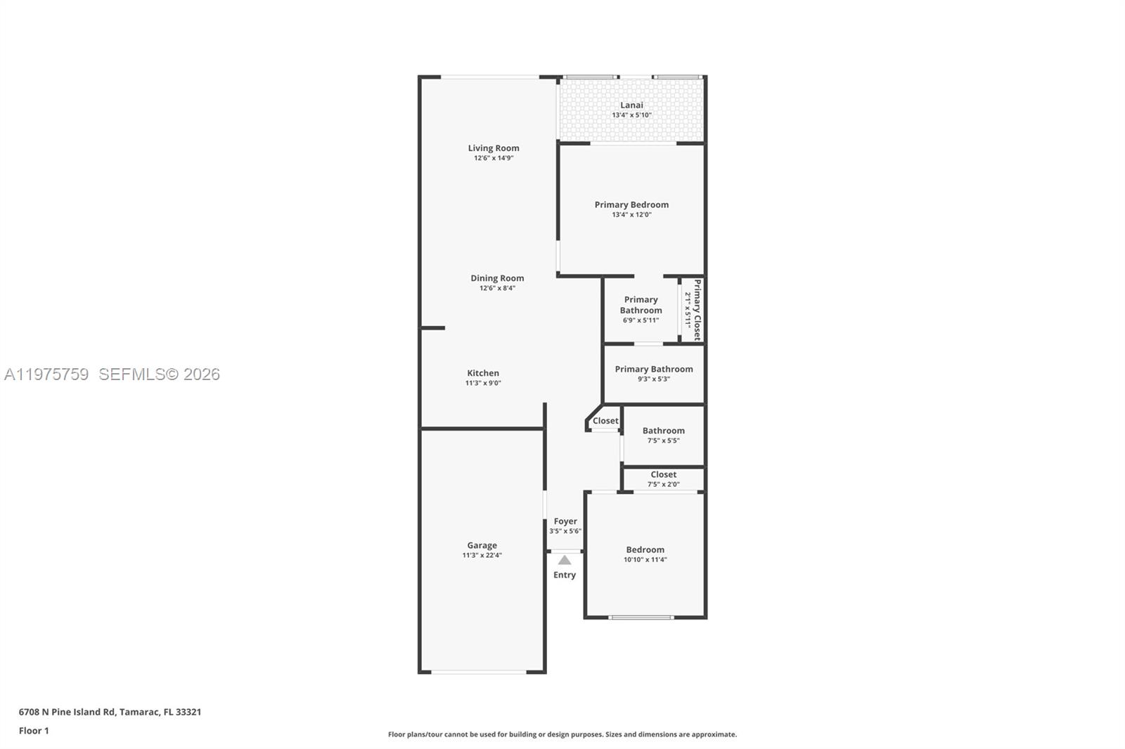 6708 North Pine Island Road Tamarac, FL 33321 - Photo 40 of 40 a picture of floor plan