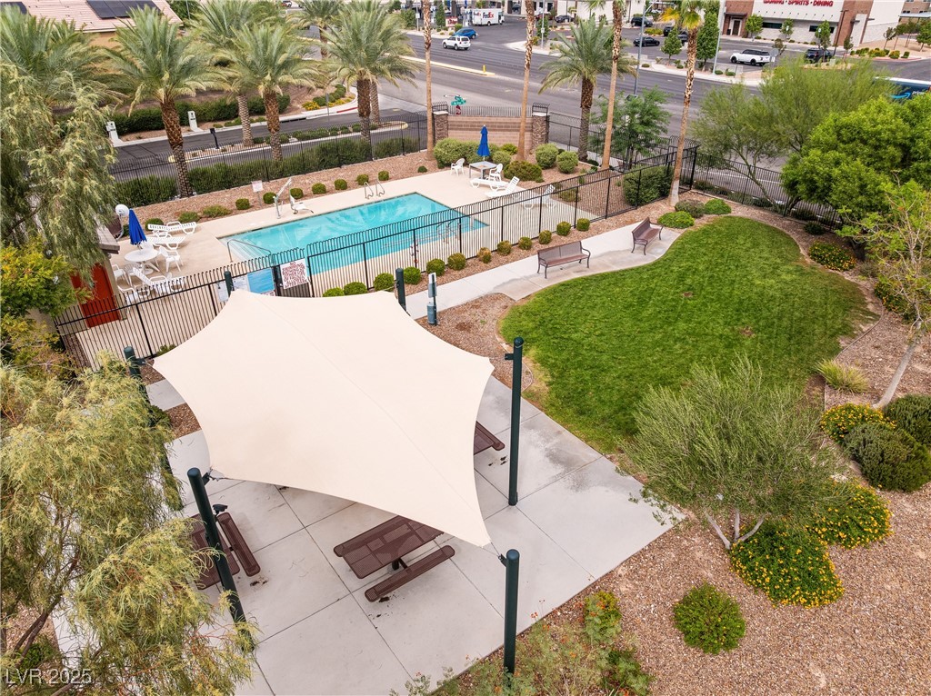 60 Newton Ridge Way Las Vegas, NV 89183 - Photo 41 of 44 Aerial view of a pool area