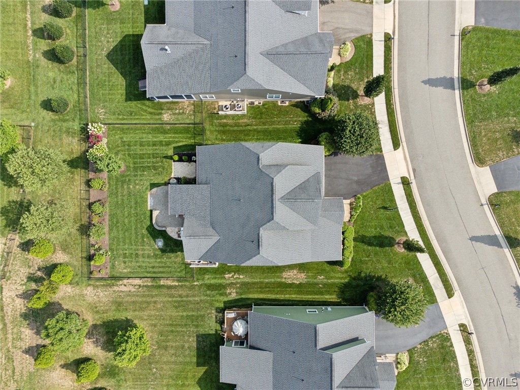 7004 Benhall Circle Glen Allen, VA 23059 - Photo 47 of 50 an aerial view of a house with a yard and lake view
