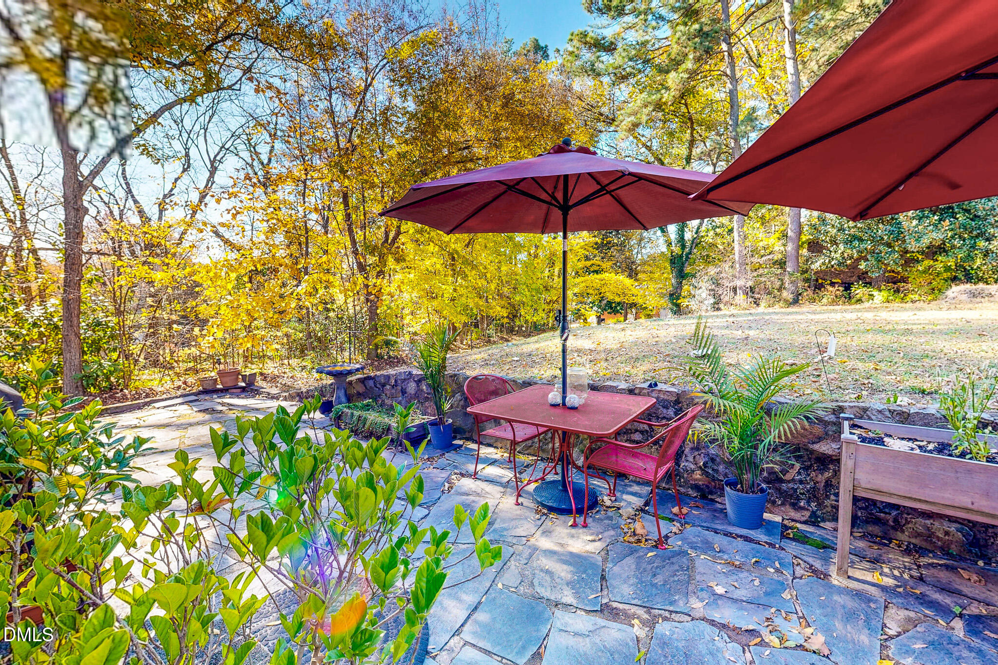 515 Reams Avenue Roxboro, NC 27573 - Photo 7 of 29 a view of a patio with chairs and table under an umbrella