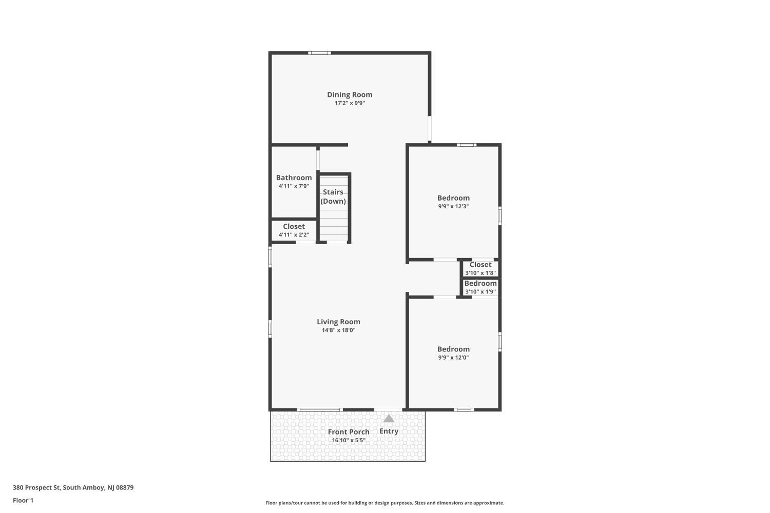 709 Front Street Dunellen, NJ 08812 - Photo 34 of 34 a picture of a floor plan
