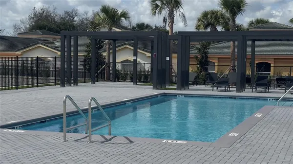 a view of terrace with city view